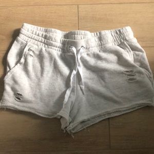 distressed sweat shorts